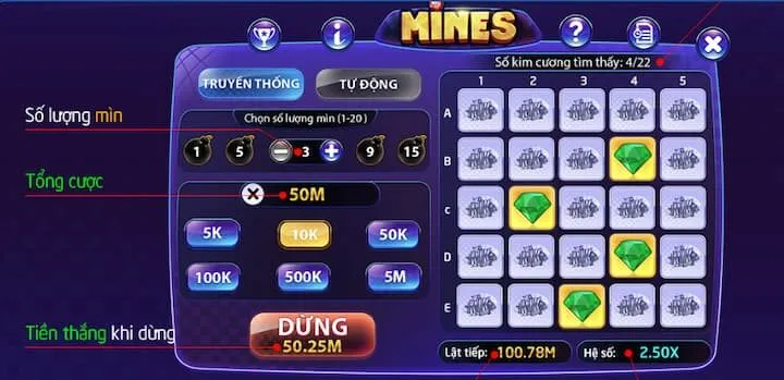 Cách chơi Mines chi tiết cho người mới